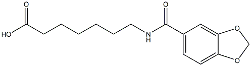 7-[(1,3-benzodioxol-5-ylcarbonyl)amino]heptanoic acid 구조식 이미지