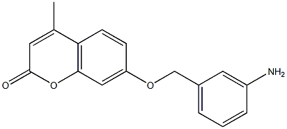 7-[(3-aminophenyl)methoxy]-4-methyl-2H-chromen-2-one 구조식 이미지