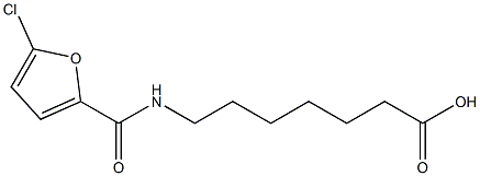 7-[(5-chlorofuran-2-yl)formamido]heptanoic acid 구조식 이미지