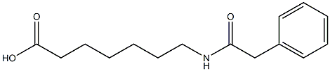 7-[(phenylacetyl)amino]heptanoic acid 구조식 이미지