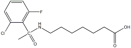 7-[1-(2-chloro-6-fluorophenyl)acetamido]heptanoic acid 구조식 이미지