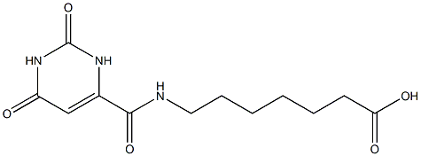 7-{[(2,6-dioxo-1,2,3,6-tetrahydropyrimidin-4-yl)carbonyl]amino}heptanoic acid Structure