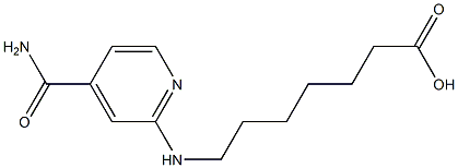 7-{[4-(aminocarbonyl)pyridin-2-yl]amino}heptanoic acid 구조식 이미지