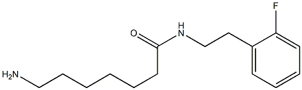 7-amino-N-[2-(2-fluorophenyl)ethyl]heptanamide 구조식 이미지