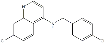 7-chloro-N-[(4-chlorophenyl)methyl]quinolin-4-amine 구조식 이미지