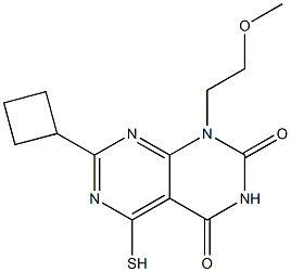 7-cyclobutyl-5-mercapto-1-(2-methoxyethyl)pyrimido[4,5-d]pyrimidine-2,4(1H,3H)-dione 구조식 이미지