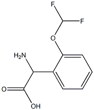 amino[2-(difluoromethoxy)phenyl]acetic acid Structure