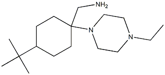 cyclohexanemethanamine, 4-(1,1-dimethylethyl)-1-(4-ethyl-1-piperazinyl)- Structure