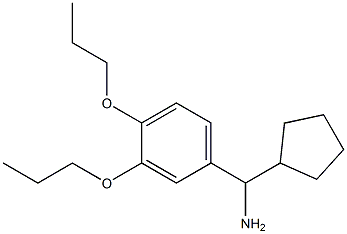 cyclopentyl(3,4-dipropoxyphenyl)methanamine 구조식 이미지