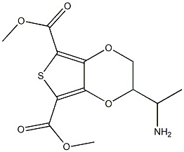 dimethyl 2-(1-aminoethyl)-2,3-dihydrothieno[3,4-b][1,4]dioxine-5,7-dicarboxylate Structure