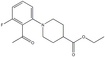 ethyl 1-(2-acetyl-3-fluorophenyl)piperidine-4-carboxylate Structure