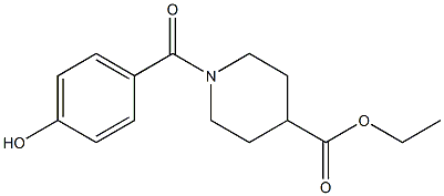 ethyl 1-[(4-hydroxyphenyl)carbonyl]piperidine-4-carboxylate Structure