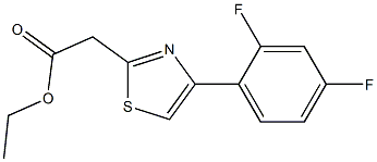 ethyl 2-[4-(2,4-difluorophenyl)-1,3-thiazol-2-yl]acetate 구조식 이미지