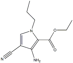 ethyl 3-amino-4-cyano-1-propyl-1H-pyrrole-2-carboxylate 구조식 이미지