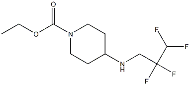 ethyl 4-[(2,2,3,3-tetrafluoropropyl)amino]piperidine-1-carboxylate 구조식 이미지