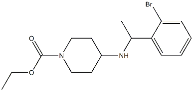 ethyl 4-{[1-(2-bromophenyl)ethyl]amino}piperidine-1-carboxylate 구조식 이미지