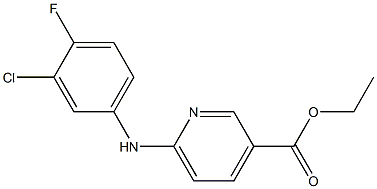 ethyl 6-[(3-chloro-4-fluorophenyl)amino]pyridine-3-carboxylate Structure