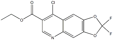 ethyl 8-chloro-2,2-difluoro-2H-[1,3]dioxolo[4,5-g]quinoline-7-carboxylate 구조식 이미지