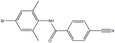 N-(4-bromo-2,6-dimethylphenyl)-4-cyanobenzamide 구조식 이미지