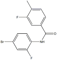 N-(4-bromo-2-fluorophenyl)-3-fluoro-4-methylbenzamide 구조식 이미지