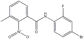 N-(4-bromo-2-fluorophenyl)-3-methyl-2-nitrobenzamide 구조식 이미지