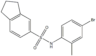 N-(4-bromo-2-methylphenyl)-2,3-dihydro-1H-indene-5-sulfonamide 구조식 이미지