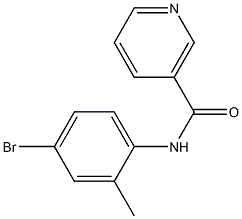 N-(4-bromo-2-methylphenyl)nicotinamide Structure