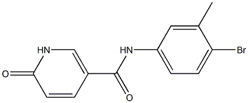 N-(4-bromo-3-methylphenyl)-6-oxo-1,6-dihydropyridine-3-carboxamide 구조식 이미지