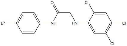 N-(4-bromophenyl)-2-[(2,4,5-trichlorophenyl)amino]acetamide 구조식 이미지