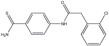 N-(4-carbamothioylphenyl)-2-(2-chlorophenyl)acetamide 구조식 이미지