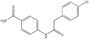 N-(4-carbamothioylphenyl)-2-(4-chlorophenyl)acetamide 구조식 이미지