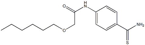 N-(4-carbamothioylphenyl)-2-(hexyloxy)acetamide 구조식 이미지