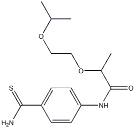 N-(4-carbamothioylphenyl)-2-[2-(propan-2-yloxy)ethoxy]propanamide 구조식 이미지