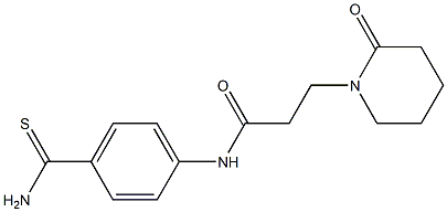 N-(4-carbamothioylphenyl)-3-(2-oxopiperidin-1-yl)propanamide 구조식 이미지