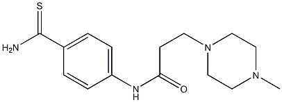 N-(4-carbamothioylphenyl)-3-(4-methylpiperazin-1-yl)propanamide Structure