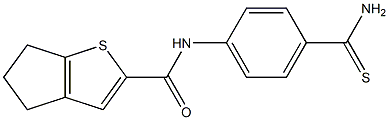 N-(4-carbamothioylphenyl)-4H,5H,6H-cyclopenta[b]thiophene-2-carboxamide 구조식 이미지