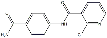 N-(4-carbamoylphenyl)-2-chloropyridine-3-carboxamide 구조식 이미지