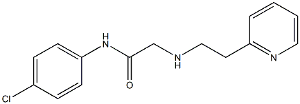 N-(4-chlorophenyl)-2-{[2-(pyridin-2-yl)ethyl]amino}acetamide Structure