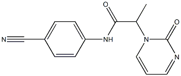 N-(4-cyanophenyl)-2-(2-oxo-1,2-dihydropyrimidin-1-yl)propanamide 구조식 이미지