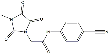 N-(4-cyanophenyl)-2-(3-methyl-2,4,5-trioxoimidazolidin-1-yl)acetamide Structure