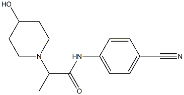 N-(4-cyanophenyl)-2-(4-hydroxypiperidin-1-yl)propanamide 구조식 이미지