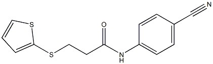N-(4-cyanophenyl)-3-(thiophen-2-ylsulfanyl)propanamide 구조식 이미지