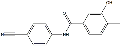 N-(4-cyanophenyl)-3-hydroxy-4-methylbenzamide 구조식 이미지