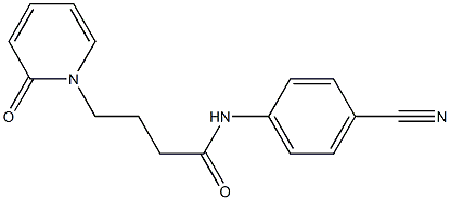 N-(4-cyanophenyl)-4-(2-oxo-1,2-dihydropyridin-1-yl)butanamide 구조식 이미지