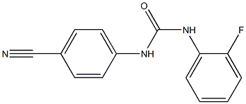 N-(4-cyanophenyl)-N'-(2-fluorophenyl)urea 구조식 이미지