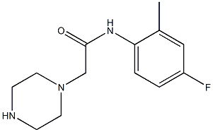 N-(4-fluoro-2-methylphenyl)-2-(piperazin-1-yl)acetamide Structure