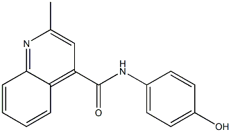 N-(4-hydroxyphenyl)-2-methylquinoline-4-carboxamide 구조식 이미지