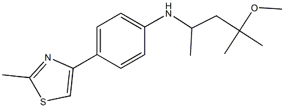 N-(4-methoxy-4-methylpentan-2-yl)-4-(2-methyl-1,3-thiazol-4-yl)aniline Structure