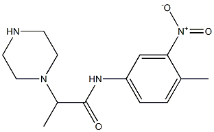 N-(4-methyl-3-nitrophenyl)-2-(piperazin-1-yl)propanamide Structure