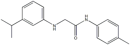 N-(4-methylphenyl)-2-{[3-(propan-2-yl)phenyl]amino}acetamide Structure